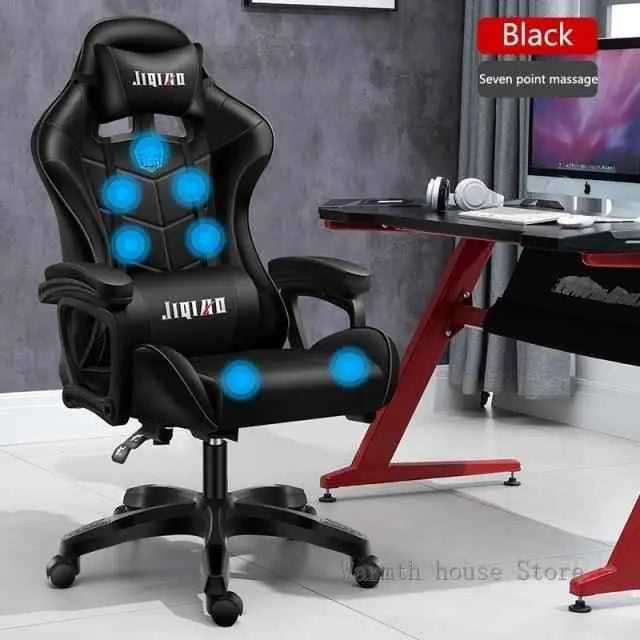 High quality gaming chair RGB light office chair To God be The Glory Creations China massage no pedal 4