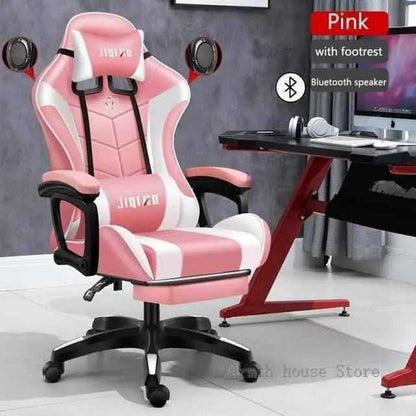High quality gaming chair RGB light office chair To God be The Glory Creations China with footrest 5