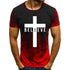 I Believe God Christian Men Soft T-shirt To God be The Glory Creations Red 4XL