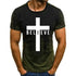 I Believe God Christian Men Soft T-shirt To God be The Glory Creations green 4XL