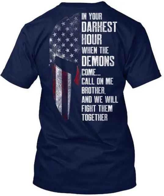 In Your Darkest Hour T-Shirt religious To God be The Glory Creations Navy Blue S