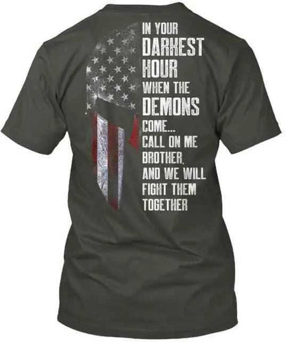 In Your Darkest Hour T-Shirt religious To God be The Glory Creations Dark Grey S