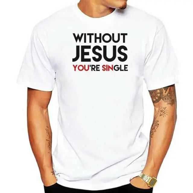 Jesus Christ T Shirt Christian Religious To God be The Glory Creations Men white XXXL