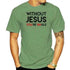 Jesus Christ T Shirt Christian Religious To God be The Glory Creations Men pea green XXS