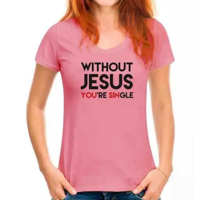 Jesus Christ T Shirt Christian Religious To God be The Glory Creations WoMen Deep pink M
