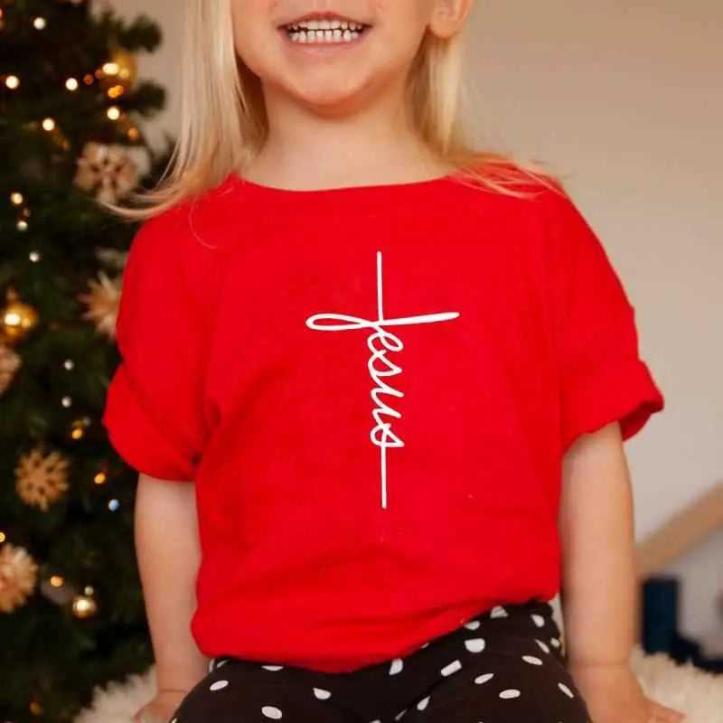 Jesus Cross Kids T Shirts comfortable To God be The Glory Creations
