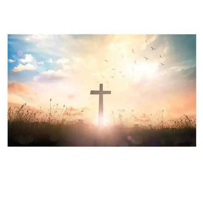 Jesus Cross Wall Art religious To God be The Glory Creations 70x125cm Unframed DM486