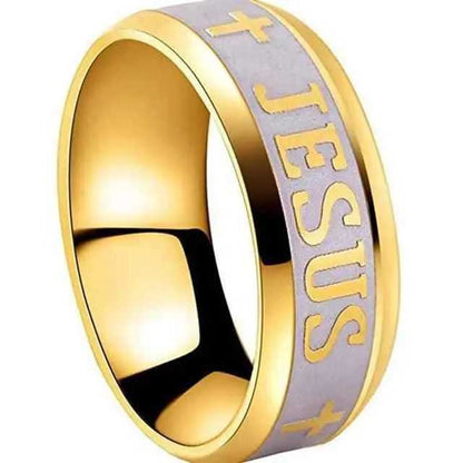 Jesus Cross Ring strong and durable To God be The Glory Creations 13 Gold
