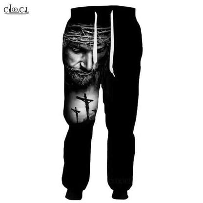 Jesus Jogger pants religious unisex To God be The Glory Creations L Silhouette