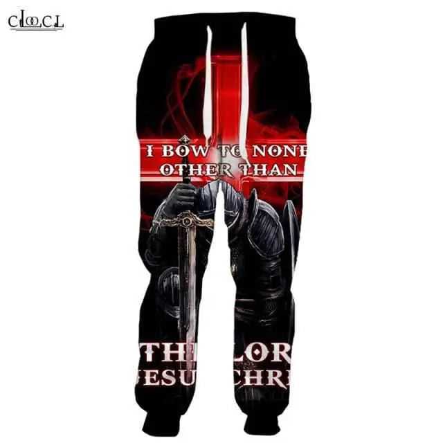 Jesus Jogger pants religious unisex To God be The Glory Creations L Gods warrior