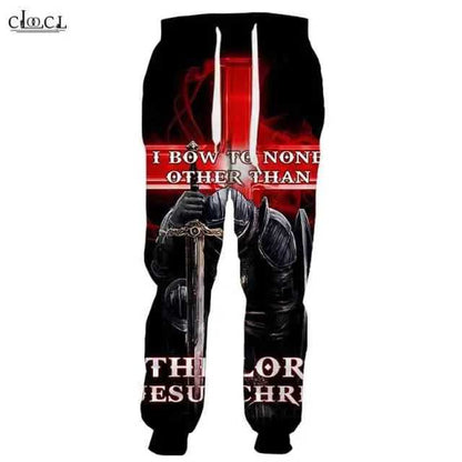 Jesus Jogger pants religious unisex To God be The Glory Creations L Gods warrior