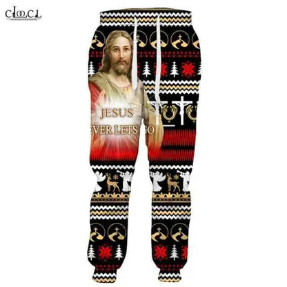 Jesus Jogger pants religious unisex To God be The Glory Creations L Ugly sweater