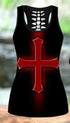 Jesus Knight Templar Yoga Set Women To God be The Glory Creations Tank XL