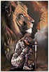 Jesus Lion And Lamb Canvas Art Decor To God be The Glory Creations 20x30cm no frame 4 CN