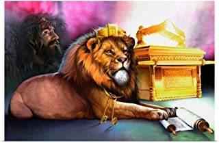 Jesus Lion And Lamb Canvas Art Decor To God be The Glory Creations 20x30cm no frame 8 CN