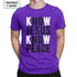 Know Jesus Know Peace Christian T-Shirts To God be The Glory Creations Purple S