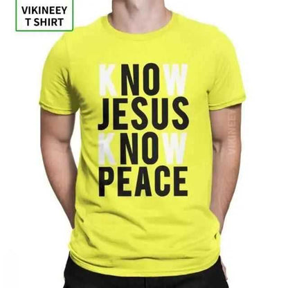 Know Jesus Know Peace Christian T-Shirts To God be The Glory Creations Yellow XXXL