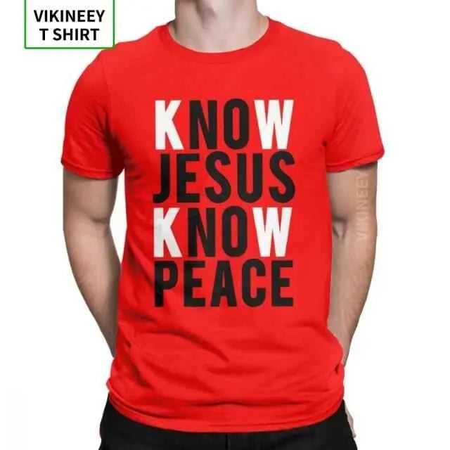 Know Jesus Know Peace Christian T-Shirts To God be The Glory Creations Red XXXL