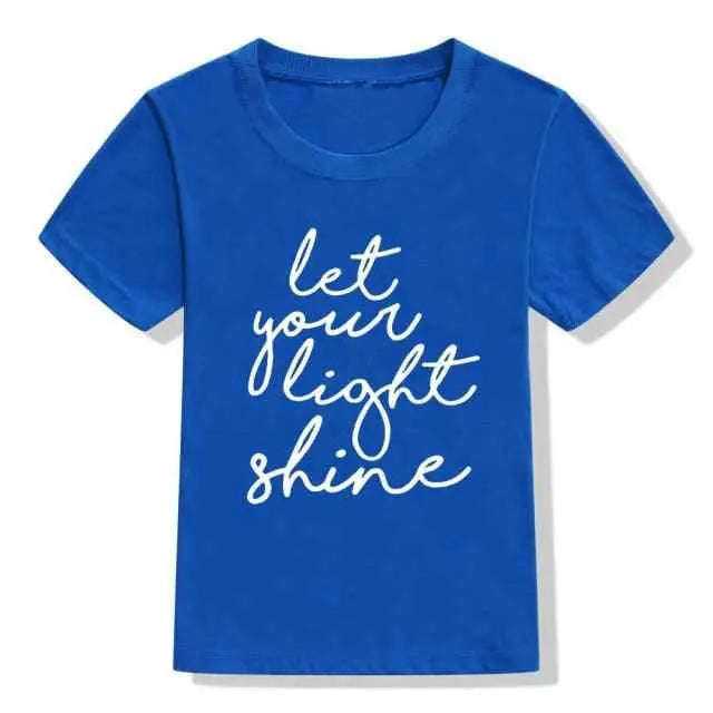 Let Your Light Shine Kids Shirt To God be The Glory Creations 53J9-KSTBU- 12T