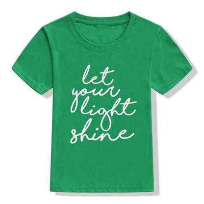 Let Your Light Shine Kids Shirt To God be The Glory Creations 53J9-KSTGN- 12T