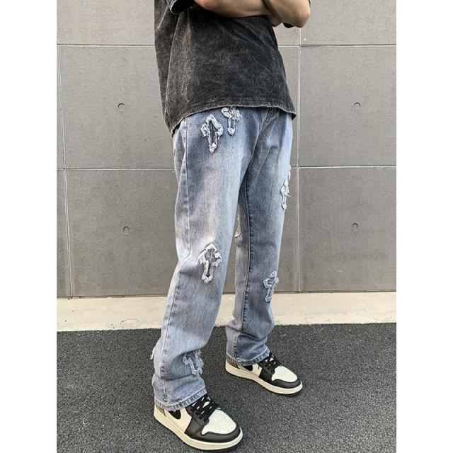 MEN STREET JEANS CROSS PATCH