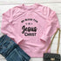 My Blood Type Is Jesus Christ Sweatshirt To God be The Glory Creations pink-black text XXL
