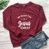 My Blood Type Is Jesus Christ Sweatshirt To God be The Glory Creations burgundy-white text S