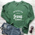 My Blood Type Is Jesus Christ Sweatshirt To God be The Glory Creations green-white text S