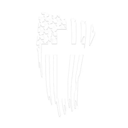 National Flag Christian Cross Car Stickers 5.51*3.27in To God be The Glory Creations white CN
