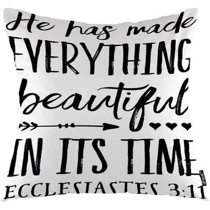 oFloral Letter Throw Pillow Covers To God be The Glory Creations white 40X40cm CN