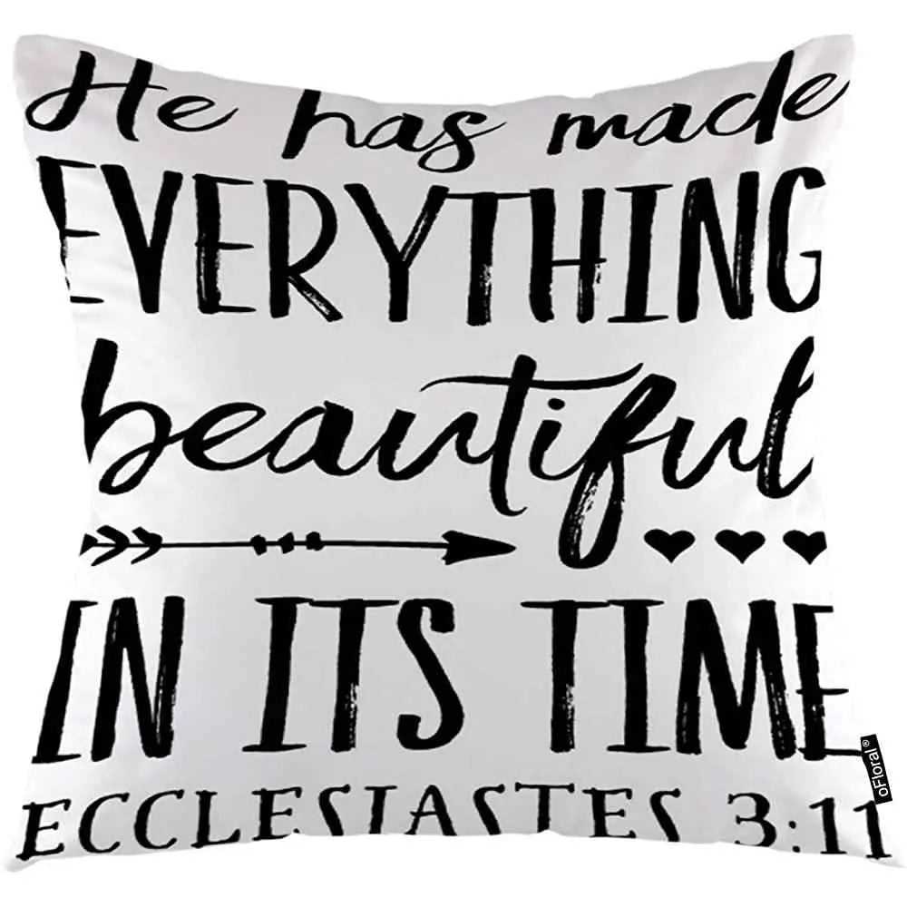 oFloral Letter Throw Pillow Covers To God be The Glory Creations