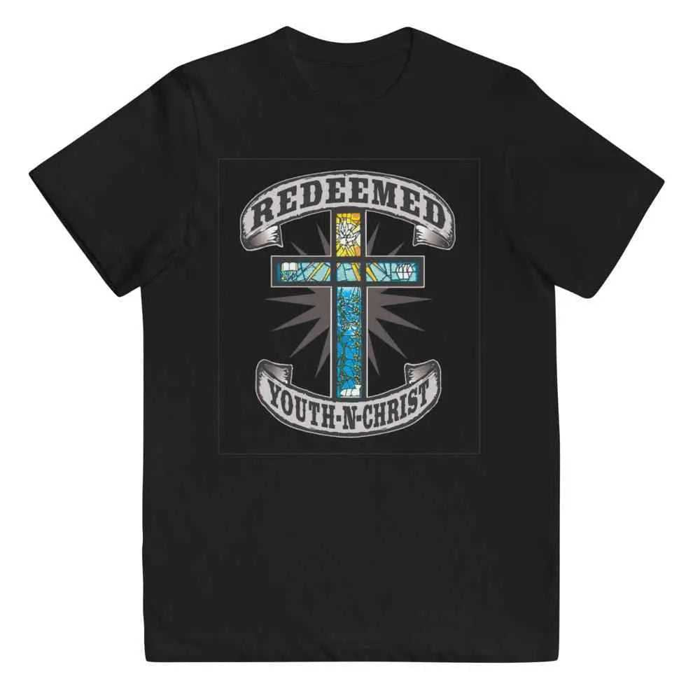 Redeemed youth n Christ Youth jersey t-shirt To God be The Glory Creations Black XS