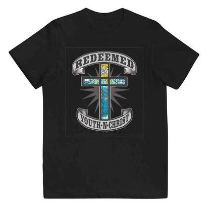 Redeemed youth n Christ Youth jersey t-shirt To God be The Glory Creations Black XS