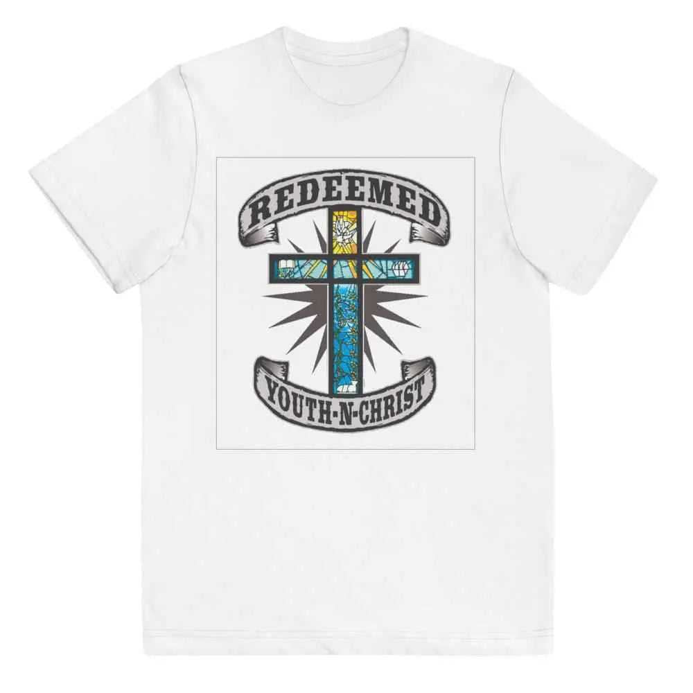 Redeemed youth n Christ Youth jersey t-shirt To God be The Glory Creations White XS