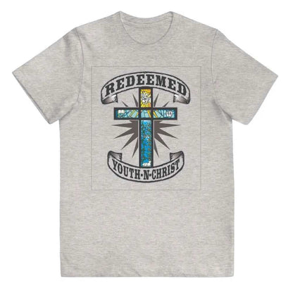 Redeemed youth n Christ Youth jersey t-shirt To God be The Glory Creations Heather XS