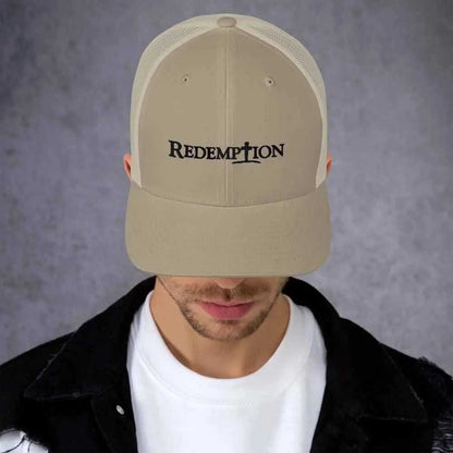 Redemption Trucker Cap religious unisex To God be The Glory Creations Khaki