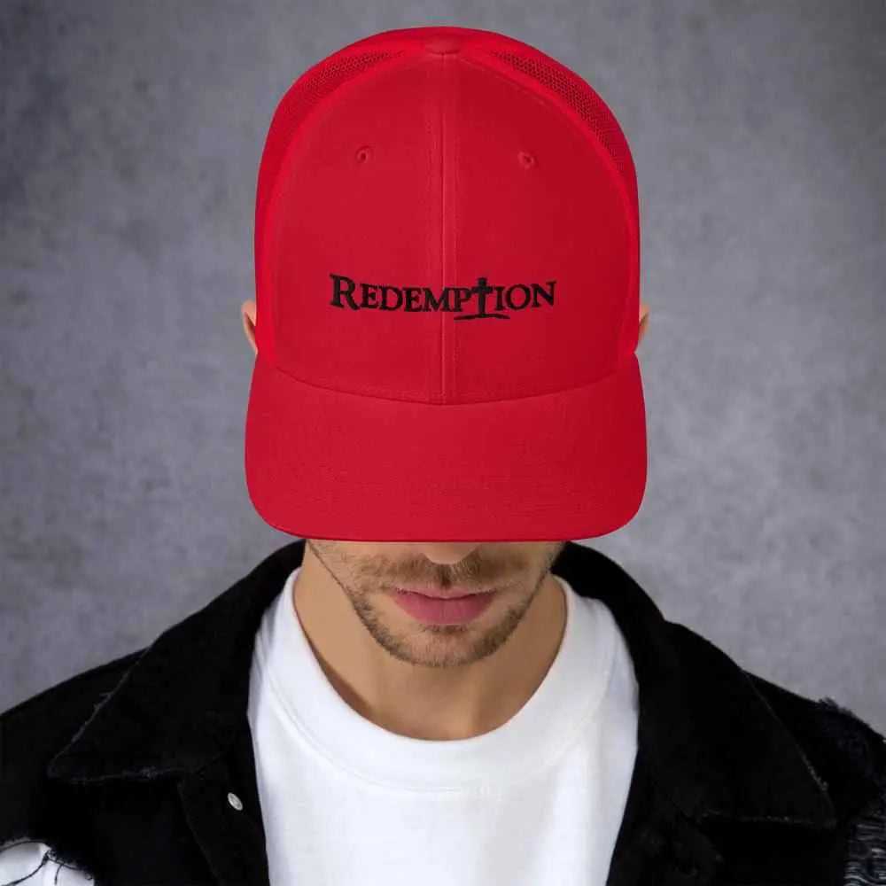 Redemption Trucker Cap religious unisex To God be The Glory Creations Red