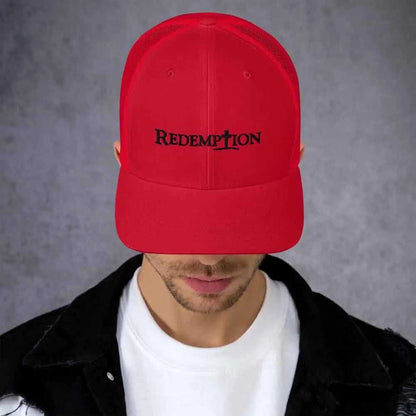 Redemption Trucker Cap religious unisex To God be The Glory Creations Red