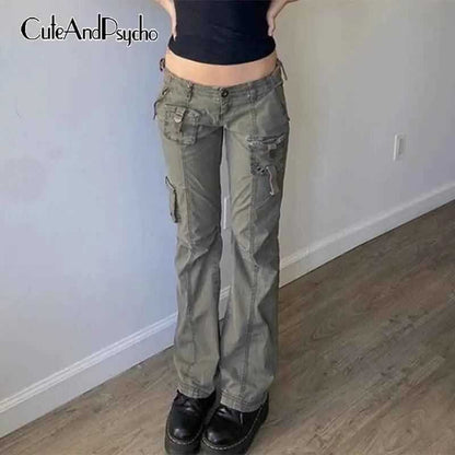 retro grunge cargo jeans Streetwear To God be The Glory Creations