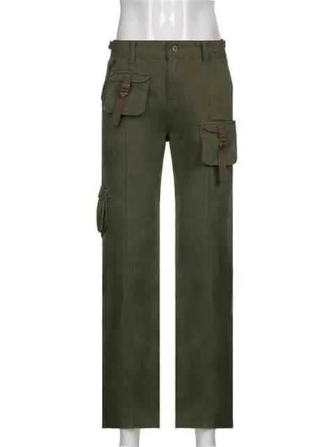 retro grunge cargo jeans Streetwear To God be The Glory Creations Army Green M