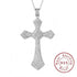 Silver Exquisite Bible Jesus Cross Pendant Necklace To God be The Glory Creations black
