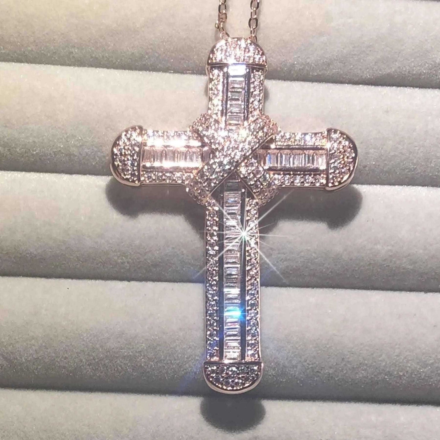 Silver Exquisite Bible Jesus Cross Pendant Necklace jewelry To God be The Glory Creations
