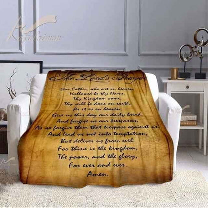 The Lords Prayer Throw Blanket To God be The Glory Creations Style E 150-125cm