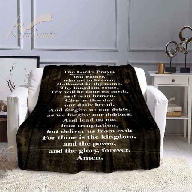 The Lords Prayer Throw Blanket To God be The Glory Creations Style A 150-125cm