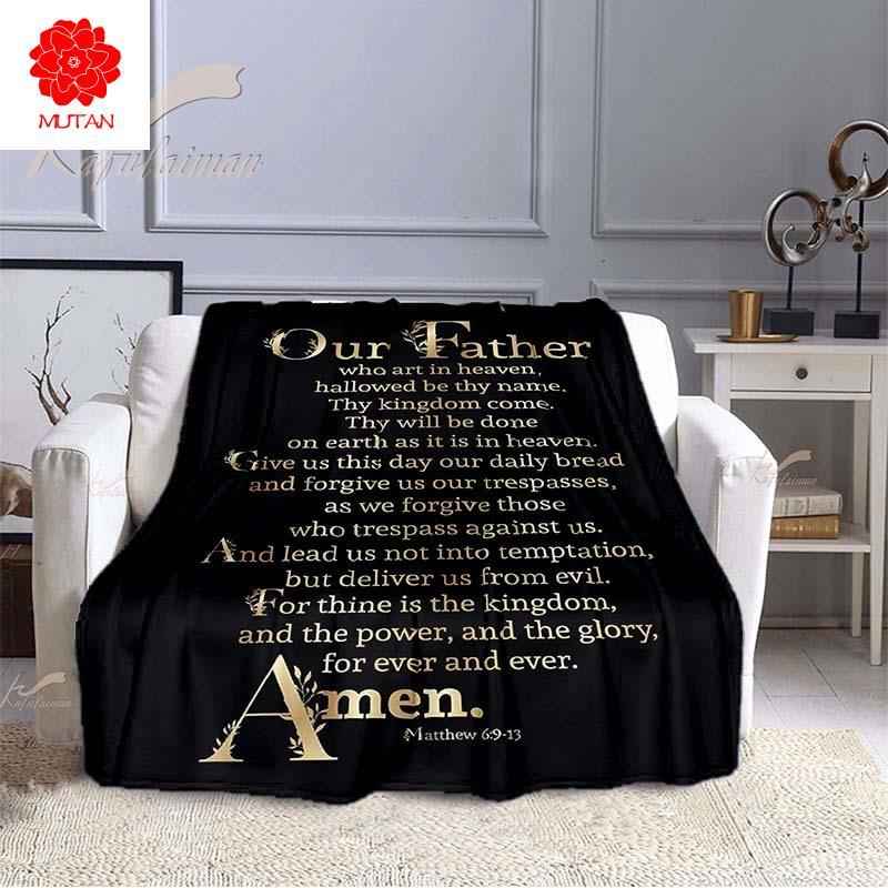 The Lords Prayer Throw Blanket To God be The Glory Creations