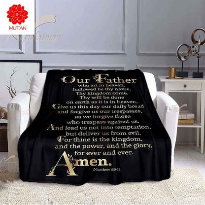 The Lords Prayer Throw Blanket To God be The Glory Creations