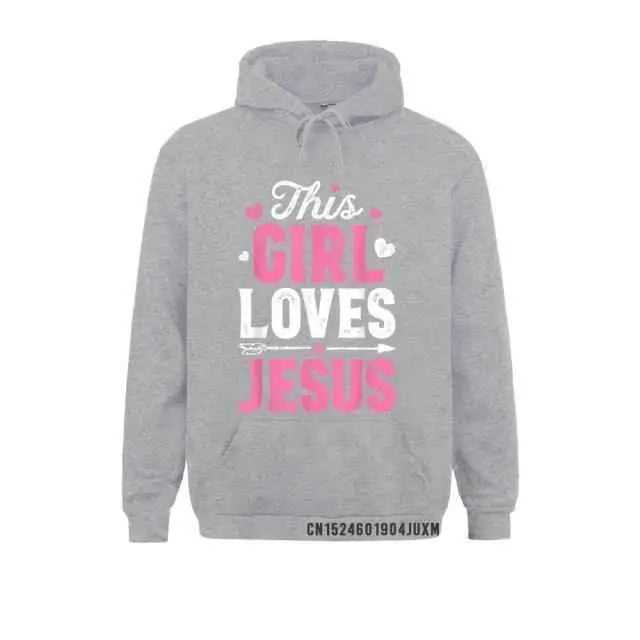 This Girl Loves Jesus Hoodie Heavy To God be The Glory Creations Grey L