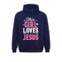 This Girl Loves Jesus Hoodie Heavy To God be The Glory Creations Navy L