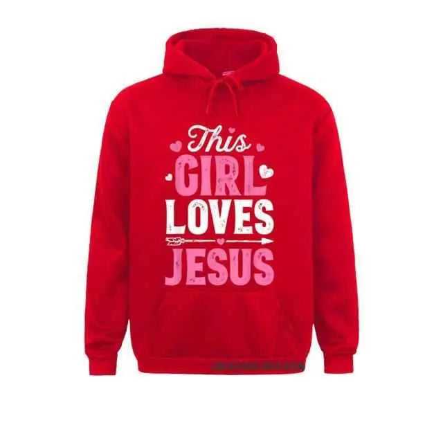 This Girl Loves Jesus Hoodie Heavy To God be The Glory Creations Red S