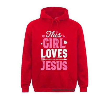 This Girl Loves Jesus Hoodie Heavy To God be The Glory Creations Red S